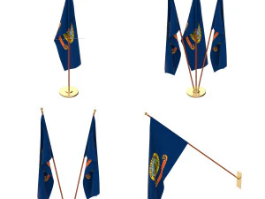 idaho flag pack 3D Model