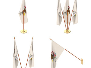 illionis flag pack Modelo 3D