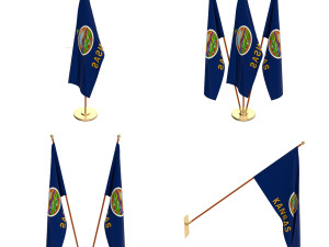 kentucky flag pack 3D मॉडल