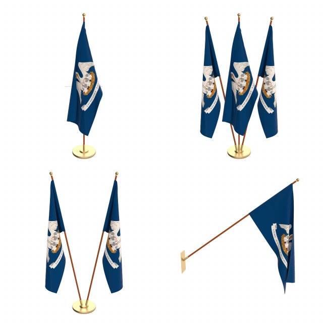 louisiana flag pack 3D मॉडल .c4d .max .obj .3ds .fbx .stl .blend 
