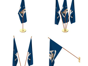 louisiana flag pack 3D मॉडल