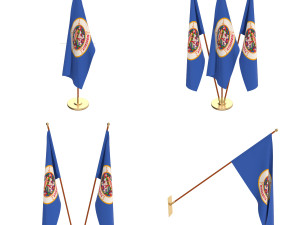 minnesota flag pack 3D Model