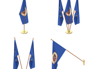minnesota flag pack Modello 3D