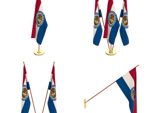 missouri flag pack 3D 모델
