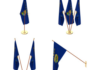montana flag pack 3D मॉडल