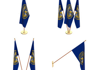 nebraska flag pack 3D Model