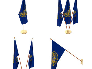 nebraska flag pack 3D 모델