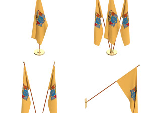 new jersey flag pack 3D Model