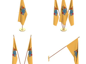 набір прапорів Нью-Джерсі 3D Модель