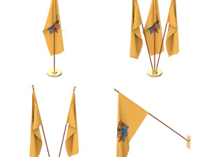 new jersey flag pack 3D Model