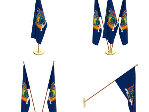 new york flag pack 3D Model