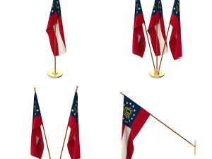 georgia state flag pack Modelo 3D