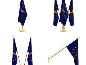 indiana flag pack 3D 모델