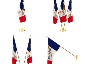 iowa flag pack Modelo 3D