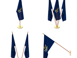 maine flag pack 3D Model