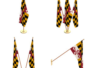 maryland flag pack 3D Model