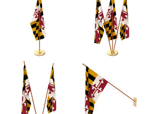 maryland flag pack Modèle 3D