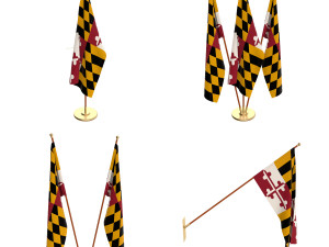 maryland flag pack Modèle 3D