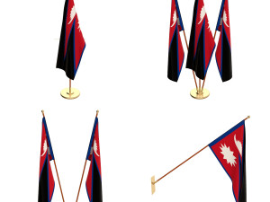 nepal flag pack 3D Model