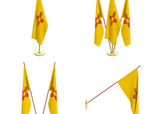 new mexico flag pack 3D Model