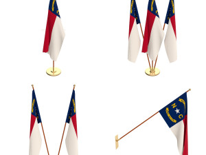 north carolina flag pack 3D Model