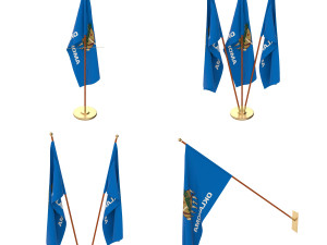 oklahoma flag pack Model 3D