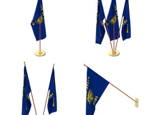 oregon flag pack 3D Model