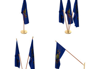 pennsylvania flag pack 3D मॉडल