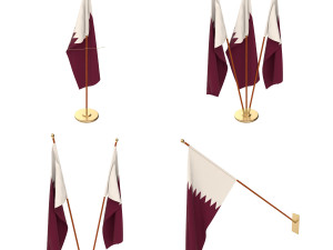 qatar flag pack 3D मॉडल