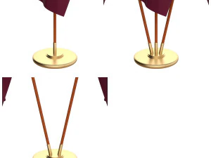 qatar flag pack 3D Model