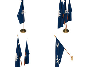 south carolina flag pack 3Dモデル
