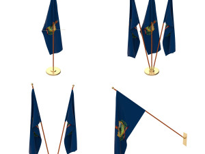 vermont flag pack 3D Model