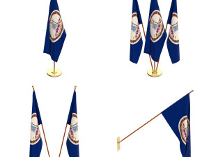 virginia flag pack 3D Модель