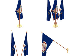virginia flag pack 3D 모델