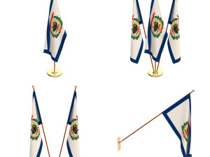 west virginia flag pack 3D Model
