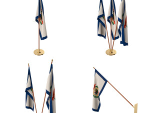 west virginia flag pack Modelo 3D