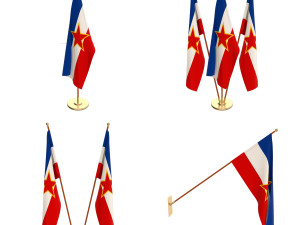 yugoslavia flag pack 3D 모델