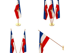 yugoslavia flag pack Modello 3D