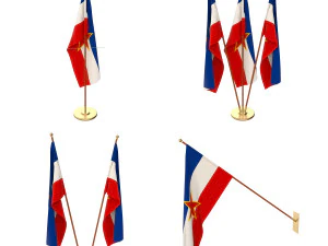 Pacchetto bandiere della Jugoslavia Modello 3D