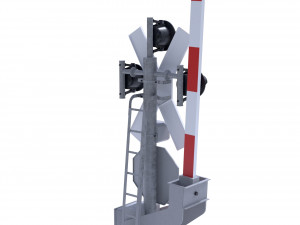 rail crossing traffic light 1 3D मॉडल