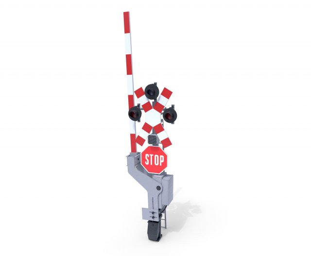 rail crossing traffic light 1 3D मॉडल .c4d .max .obj .3ds .fbx .stl .blend 
