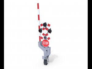 rail crossing traffic light 1 Modèle 3D