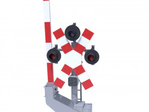 spoorwegovergang verkeerslicht 2 3D Model