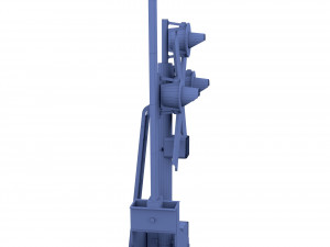 rail crossing traffic light 2 Modello 3D