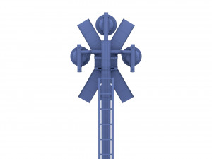 rail crossing traffic light 3 Modelo 3D