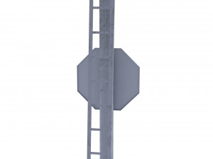 rail crossing traffic light 5 3D 모델