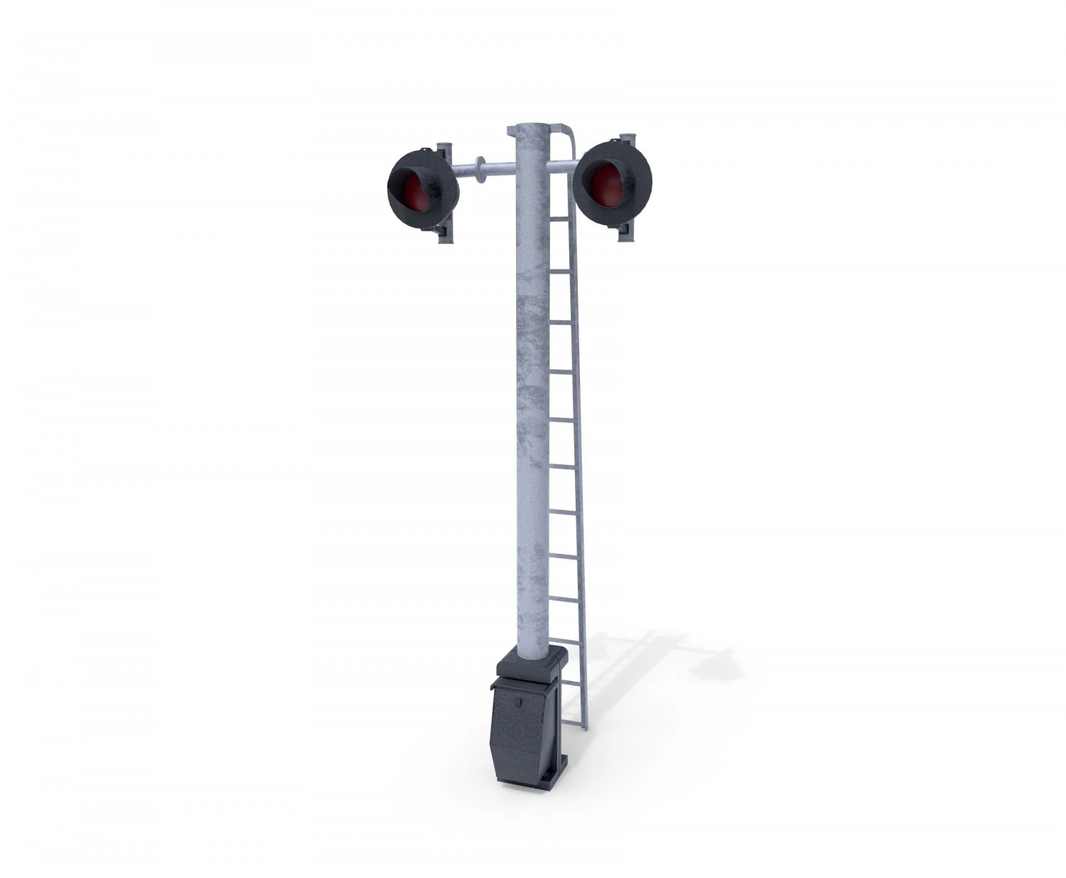 rail crossing traffic light 6 3D Model .c4d .max .obj .3ds .fbx .stl .blend 