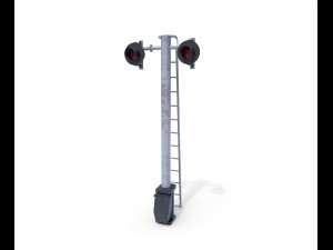 rail crossing traffic light 6 3D-Modell