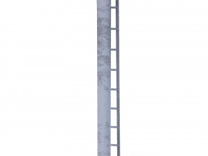 rail crossing traffic light weathered 6 3D Model