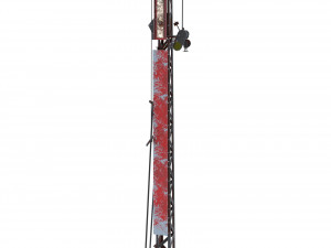 railway semaphore weathered Model 3D